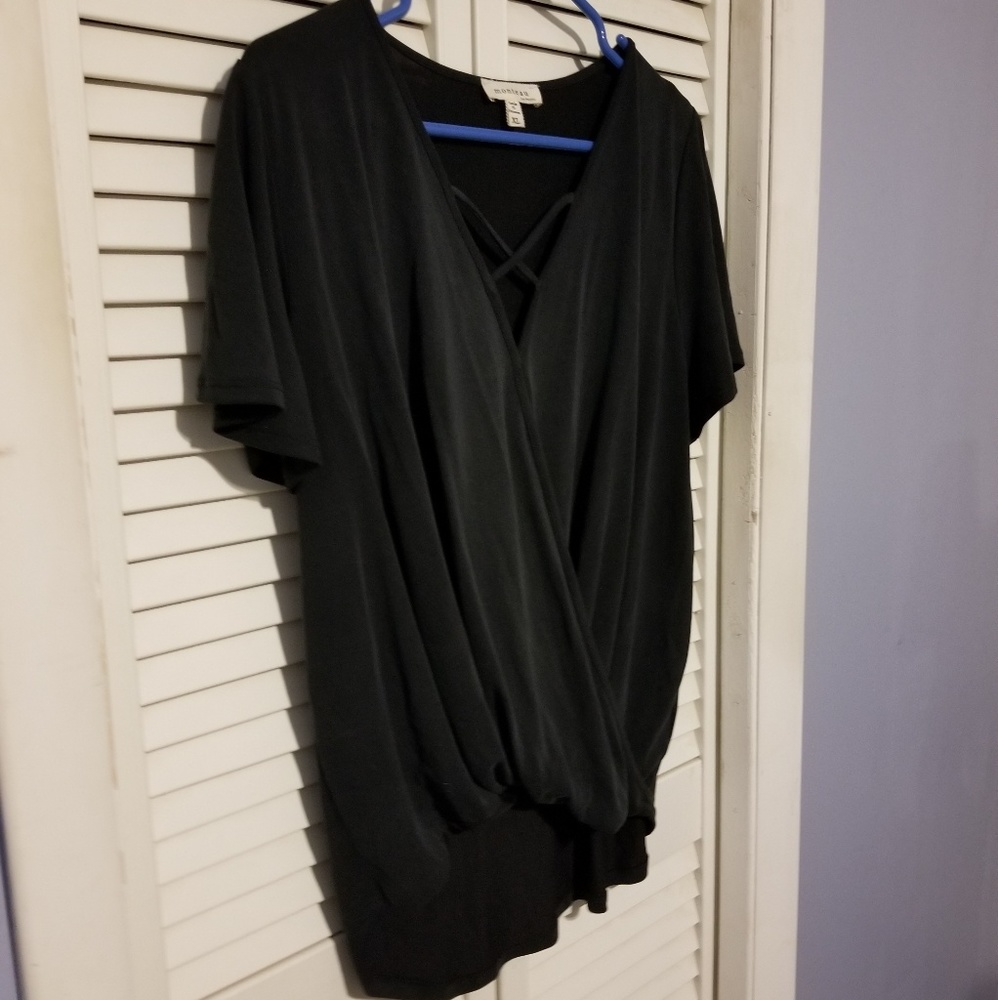 Draped criss-cross top